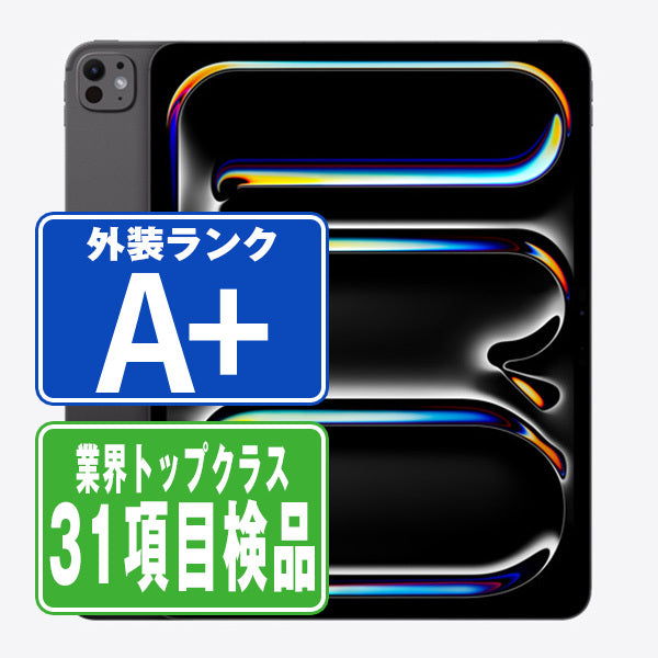 iPad Pro 第1世代 Wi-Fi+Cellular 2TB(13インチ)(Nano-textureガラス) M4 スペースブラック A2926 2024年 A+ランク ほぼ新品 SIMフリー