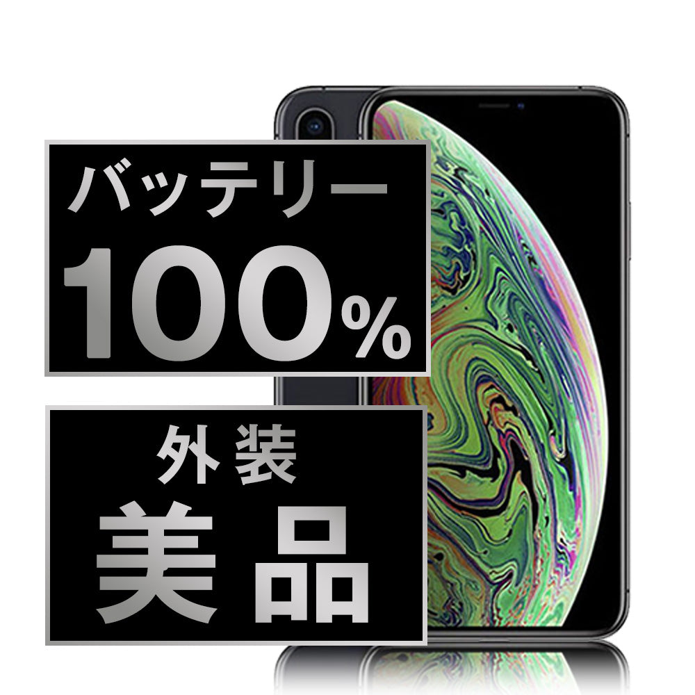 バッテリー100% iPhoneXS 64GB スペースグレイ Aランク 美品 SIMフリー