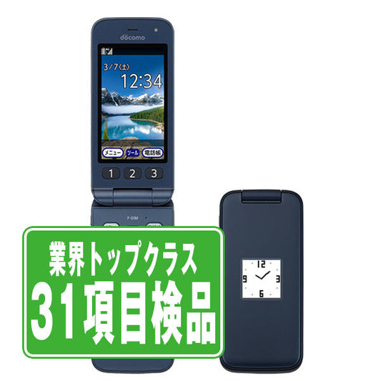 F-01M らくらくホン ネイビー Cランク SIMフリー