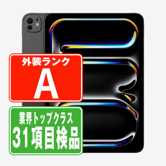 iPad Pro 第5世代 Wi-Fi+Cellular 512GB 11インチ(標準ガラス) M4 スペースブラック A2837 2024年 Aランク 美品 SIMフリー